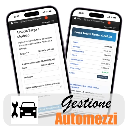 Suite Parco Automezzi, Gestione Flotta, Statistiche e Scadenze